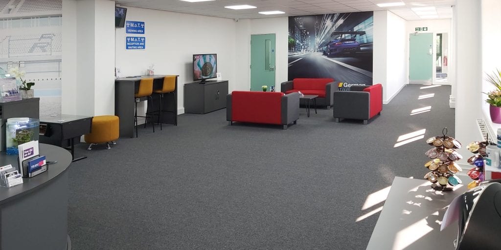 German Autocentre has a spacious modern reception area